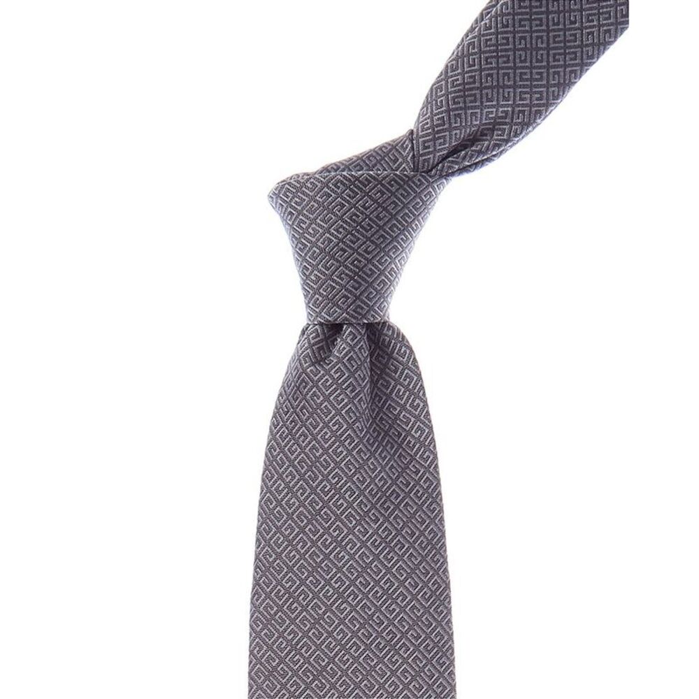 Givenchy All Over 4G Silk Tie, Grey